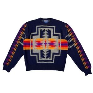 Vintage Pendleton Aztec Sweater High Grade Western Wear Wool USA Medium